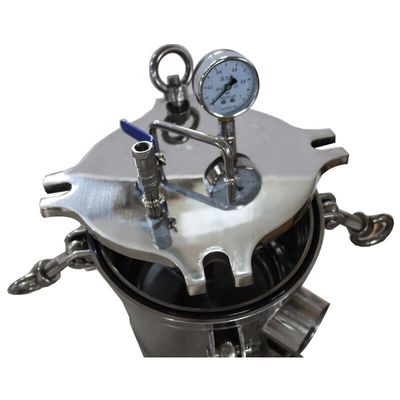 Garment Shops' 62KG Carbon Steel Filter Vessel Size 1 15" Basket Depth with Top Inlet