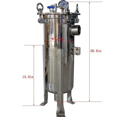 Garment Shops' 62KG Carbon Steel Filter Vessel Size 1 15" Basket Depth with Top Inlet