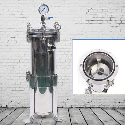 1" FNPT In/Out Industrial Strength Stainless Steel Filter Bag Housing for Farms 62 KG