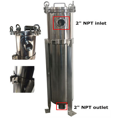 Farms SS 316 304 Stainless Steel Bag Filter Housing For Food And Beverage Weight 62KG