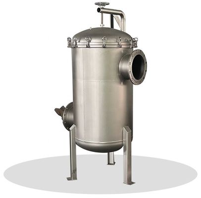25 Micron Liquid Filtration Stainless Steel Bag Filter Housing 62KG Weight for Automotive Manufacturing