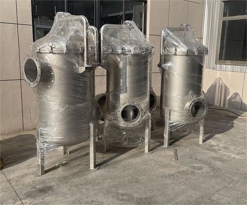 25 Micron Liquid Filtration Stainless Steel Bag Filter Housing 62KG Weight for Automotive Manufacturing