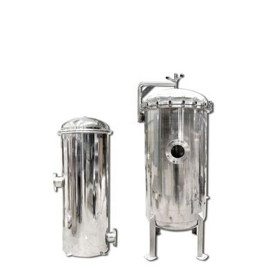 25 Micron Liquid Filtration Stainless Steel Bag Filter Housing 62KG Weight for Automotive Manufacturing