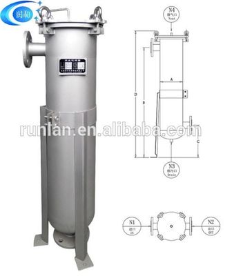Customized Precision Pressure Single Bag Filter Housing For Oil Filtration