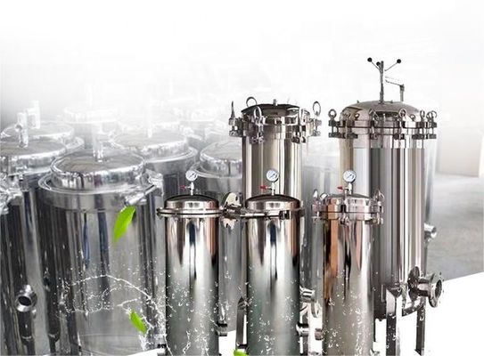 25 Micron Liquid Filtration Stainless Steel Bag Filter Housing 62KG Weight for Automotive Manufacturing